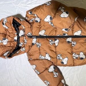 H&M Black and Brown Snoopy Jacket